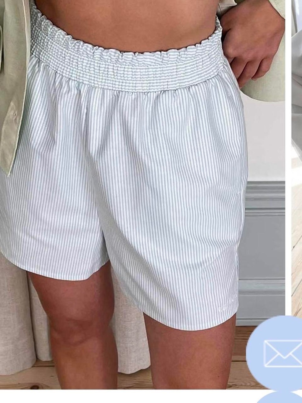 Djerf Avenue Boxer Shorts Blue and White